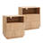 2 Sets Of 25.98 "Modern Style End Tables, 21.65" Wide Wooden End Tables With 2 Storage Drawers And Open Drawers, Bedroom With Grooved Contour Design-339057423