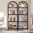 Arched Four Tier Bookshelf Metal Frame Design Tall Standing Open Storage Shelf Modern Display Rack For Bedroom Living Room And Home Office Use-415874290-415874291