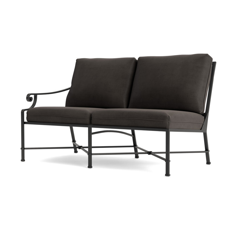 Venetian Outdoor 2 - Seat Loveseat, Textured Pewter, Fusion Charcoal