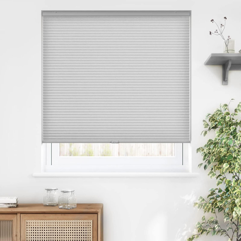 Store alvéolaire sans cordon, store alvéolaire filtrant la lumière pour fenêtres, L 31 po x L 48 po, Gris
