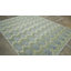 Rug & Kilim’S Custom Block Print Rug Design With Blue And Green Floral Pattern-1094908963