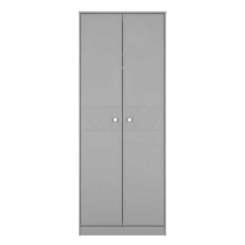 San Jose 2 Door Robe in Dusk Grey (Ready Assembled)