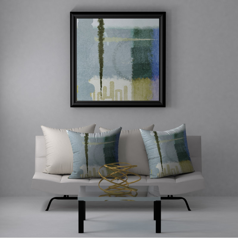 Abstract Throw Pillow, 24" H x 24" W