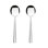 2 Piece Stainless Steel Wood Stainless Steel Serving Spoon