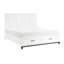 Très grand lit de rangement blanc, plateforme de mobilier de chambre à coucher rustique