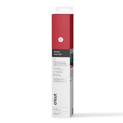 Rouleau de vinyle à transfert de chaleur sans mat Cricut 2011970, 13 po x 9 pi, rouge