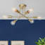 Worley 6-Light 48cm Industrial Sputnik Semi Flush Mount -1562773661