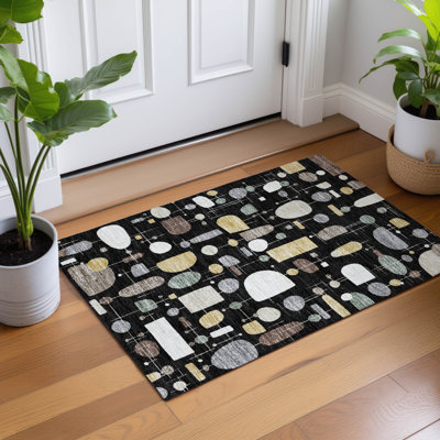 Machine Washable Indoor/Outdoor Juliet ACN2393 Mid-Century Modern Rug