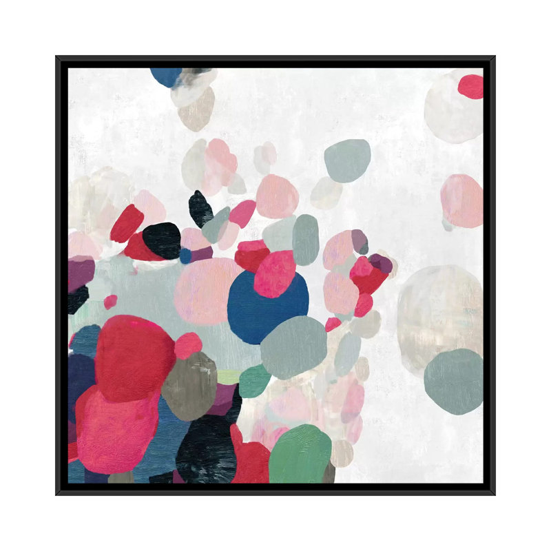 « multicolore i », reproduction sur toile, H 18 po x l 18 po x P 1,5 po, Toile avec cadre noir