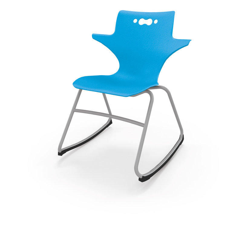 Chaise de classe traîneau Hierarchy, bleu, H 18 po