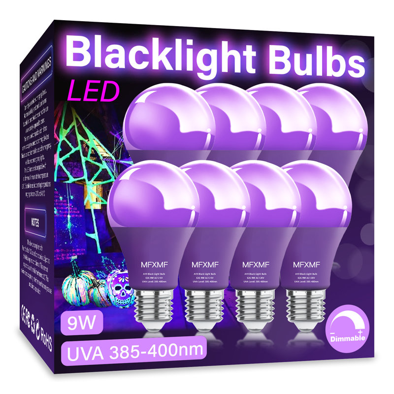 UV Black Light Bulbs-8, 8 Packs