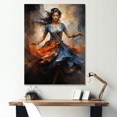 Indian Art Bharatanatyam Pose dancing IV - Indian Art Large Wall Art