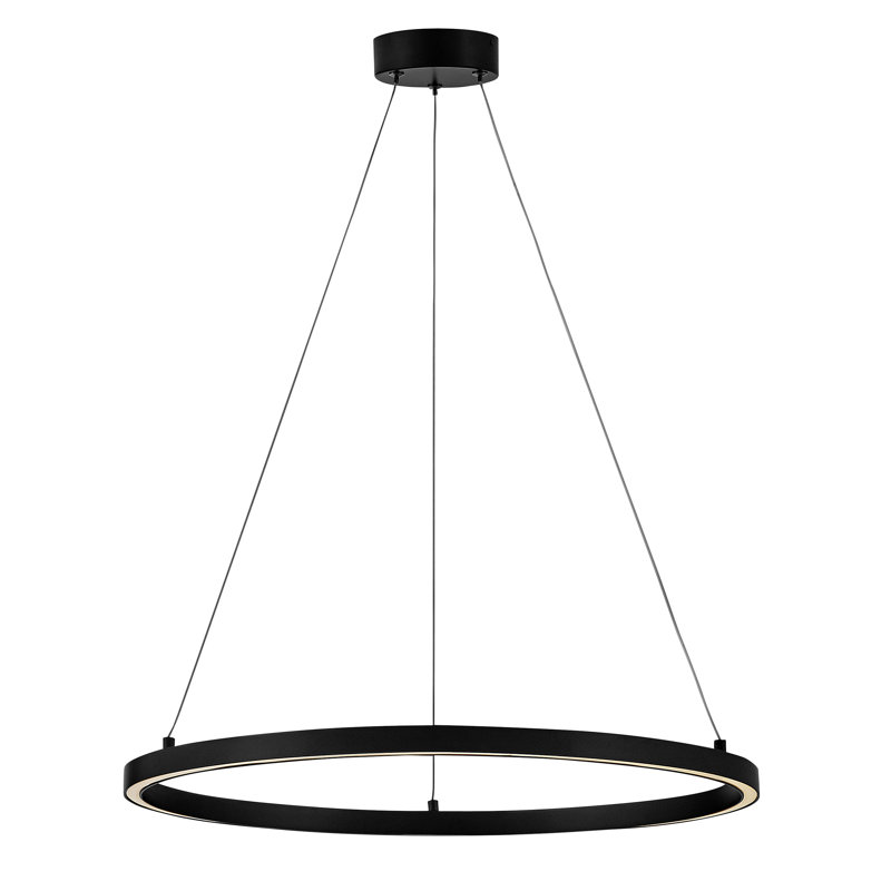 Dimmable LED Other Chandelier, 31.25" H x 25" W x 25" D, Black