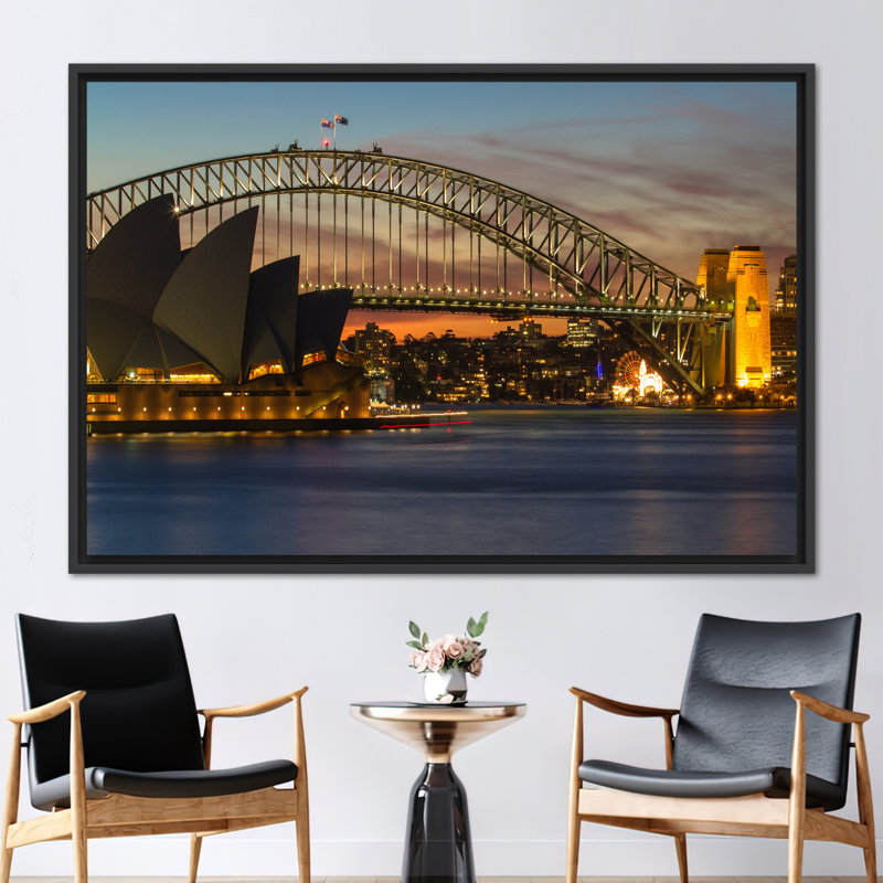Print on Canvas, 20 cm H x 30 cm W, Black Floater Framed
