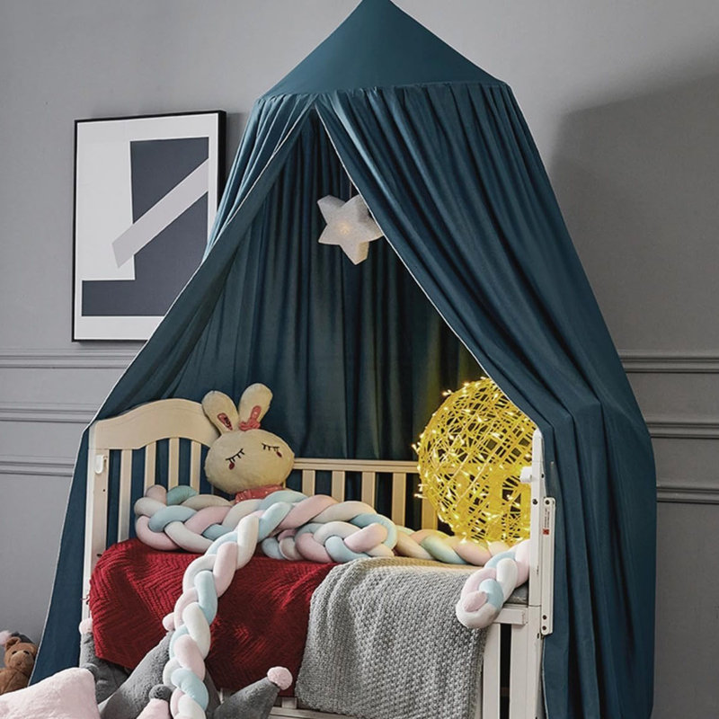 Lake Blue Kids Round Dome Bed Canopy Mosquito Net Protection Canopy