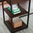 L-Shaped Desk With Five-Shelf Bookcase, Brown Finish
