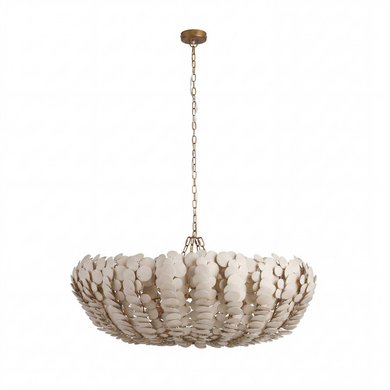 Bilal Round Chandelier, Ivory