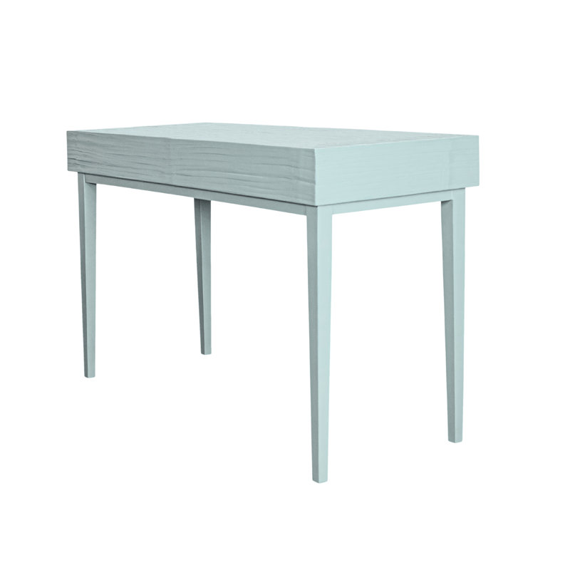 Andros Solid Wood Writing Desk, Light Blue