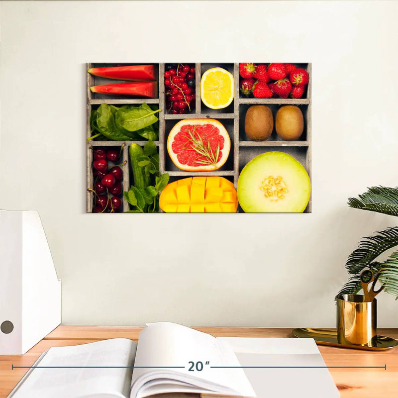 Yarlin Vegetable And Fruit Bento, 8" H x 12" W