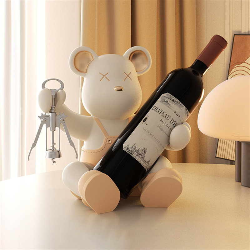 Kaben Tabletop Wine Bottle Rack Orange