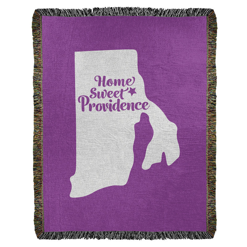 Jeté en coton tissé providence rhode island, l 60 po x L 80 po, Violet
