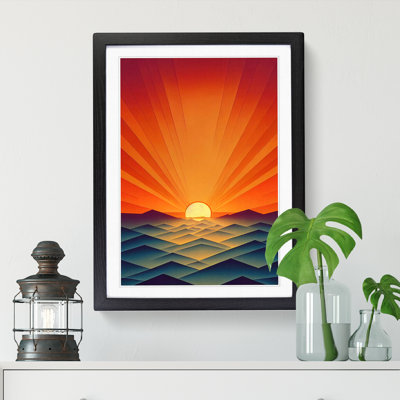 Sunset Polygon - Single Picture Frame Print