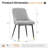 Modern Fabric Upholstered Dining Chairs with Ergonomic Backrest, Golden Metal Legs-1244585197