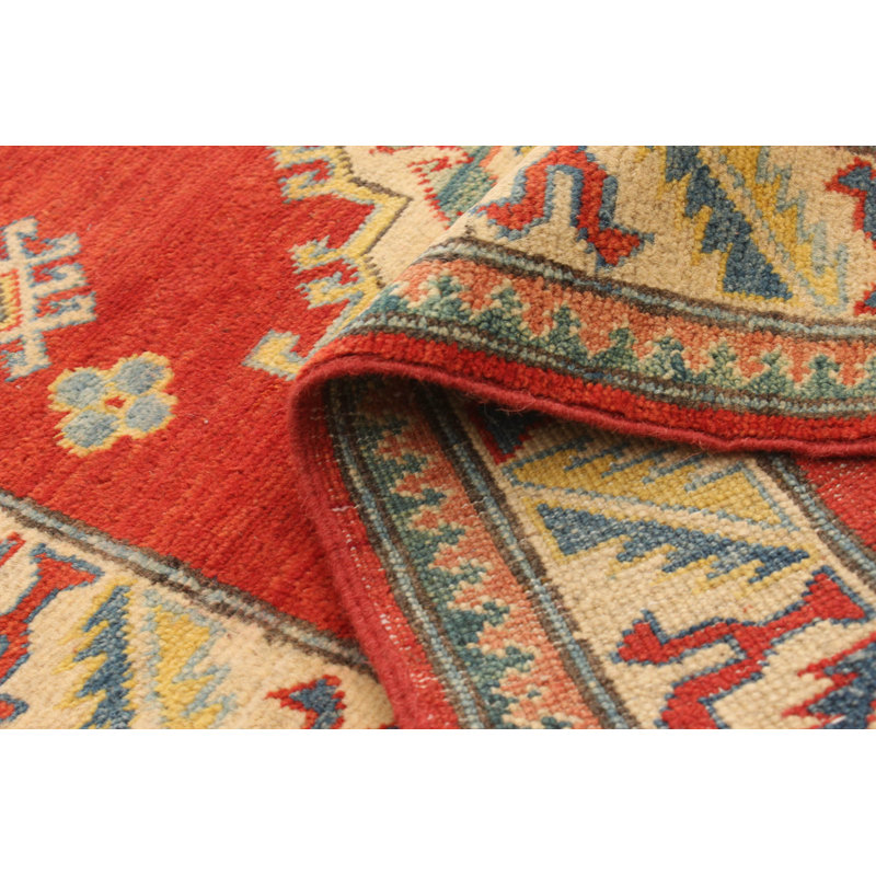 Tapis de couloir en Tapis décoratif laine rouge 2 pi 9 po x 9 pi 2 po de conception unique noué à la main New Age Finest