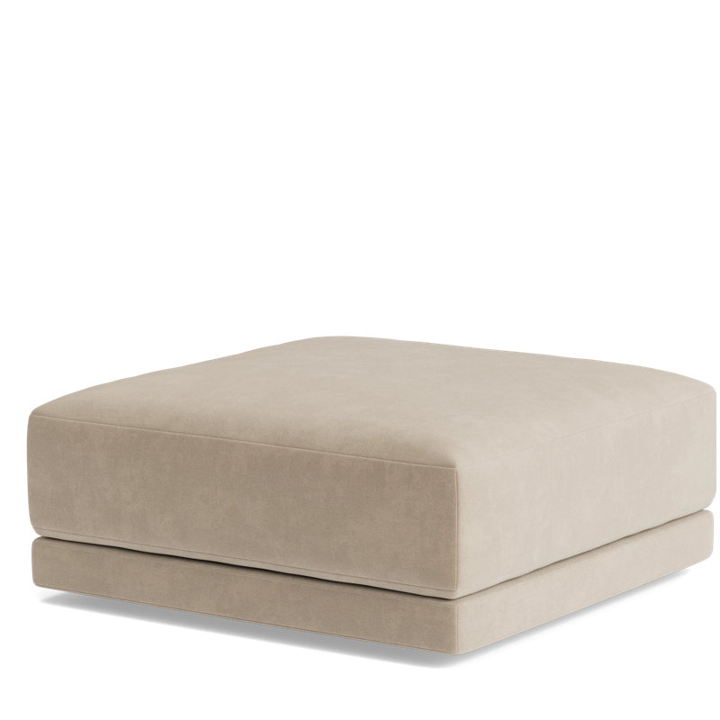 Eva Ottoman, Velvet - Beige