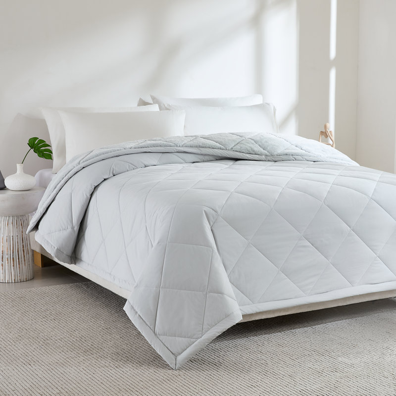 Cloud Top Primaloft Plush Blankets & Throws By DOWNLITE, Gray, King