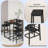 Three-piece Compact Dining Set With 3-tier Large-capacity Storage Rack