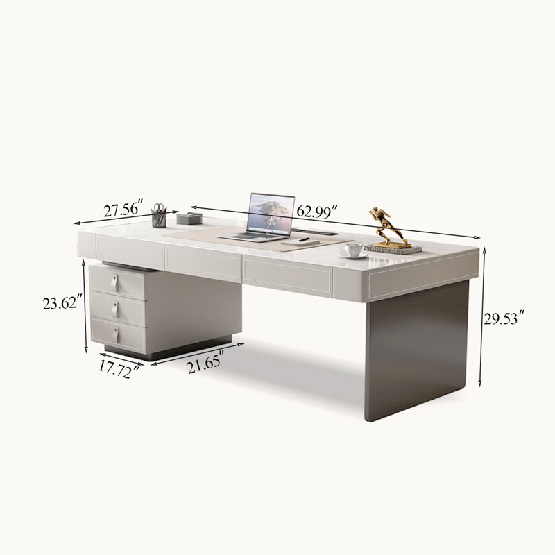 Bureau rectangulaire 62,99 po, H 29,53 po x l 62,99 po x P 27,56 po