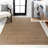 Twyla Classic Solid Low-Pile Machine-Washable Brown Rug-928999708