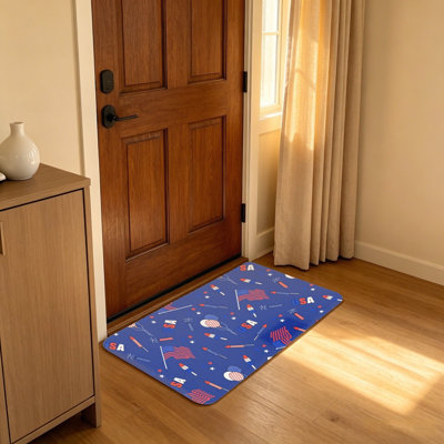 Tapis de réception patriotique USA Firework, 20 x 32 po, Jour de la porte, usage domestique