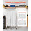 Double barricade extensible, barrière de sécurité extensible 18 pi, barricade mobile rotative 0-180 ° avec roulettes verrouillables, barrière de sécurité portative pliante pour escalier de jardin-123313798-123313801