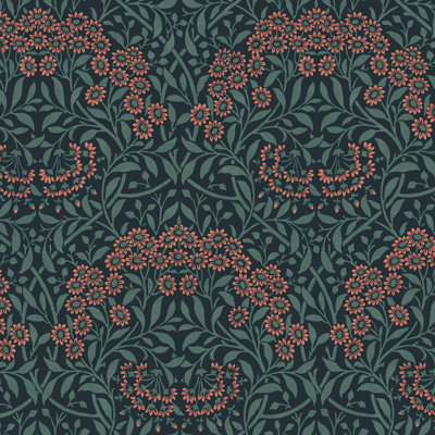 William Morris Michaelmas Daisy Midnight Wallpaper