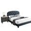 Cadre de lit double gris anthracite en toile de jute de style européen-40631223