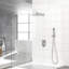 Douche murale 10 po avec douchette carrée