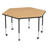 Structure Series Adjustable Height Mobile Hexagon Activity Table with Casters-51954407-51404013