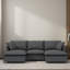 Canapé modulaire avec repose-pieds Chenille-114344620