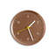 Horloge murale ronde brune-649191592