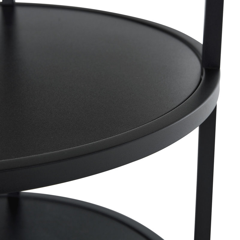 Table de salle à manger circulaire de 47,3 pouces de diamètre avec épissure moderne et rangement double couche