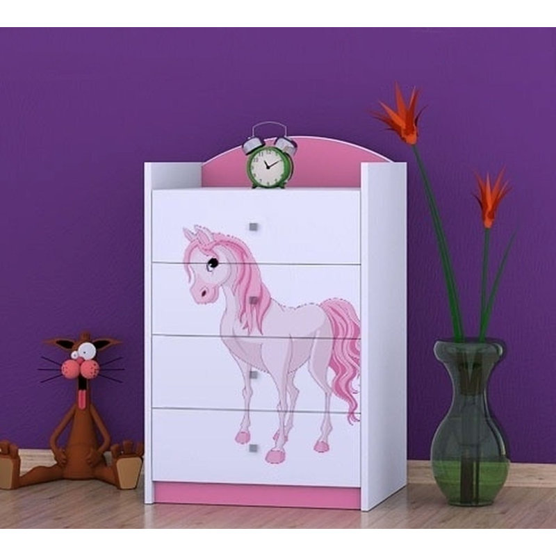 Noles 4 Drawer Chest, Pink