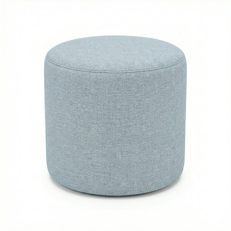 Pouf rond 18 "Lily Gardens, Bleu ciel