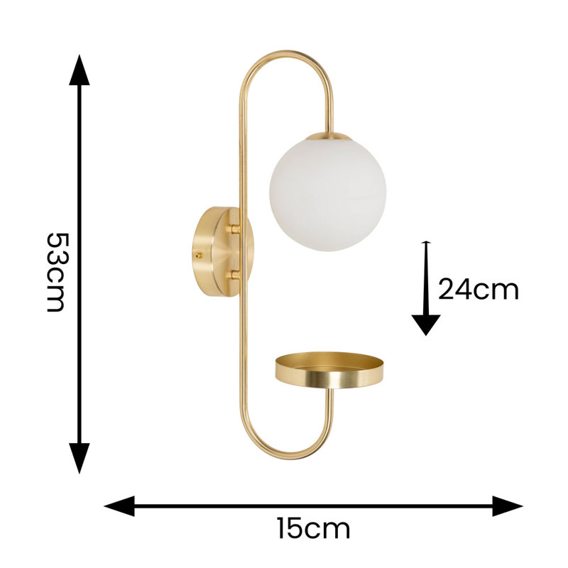 Talty Flush Mounted Sconce, Brushed Gold