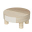 Table basse ronde avec plateau rabattable et compartiment de rangement caché