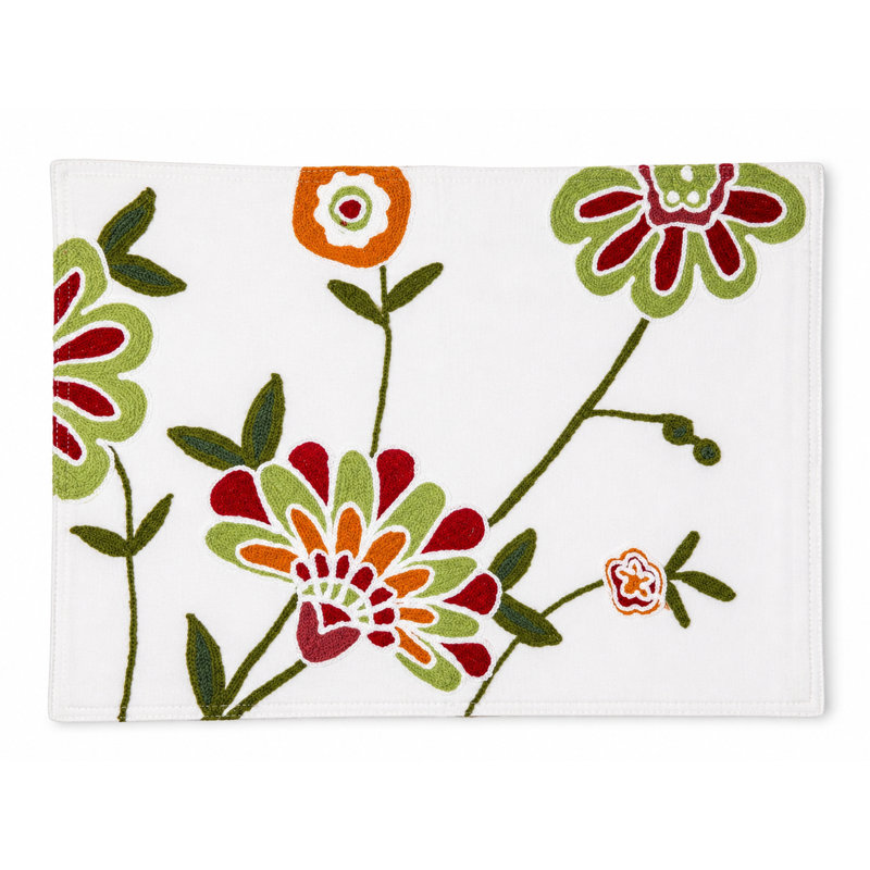 Récapitulatif de 20 po Flora Linens, Rouge jardin