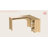Daymen 55 Inch Lift Top L-Shaped Fluted Computer  Desk-1093800196