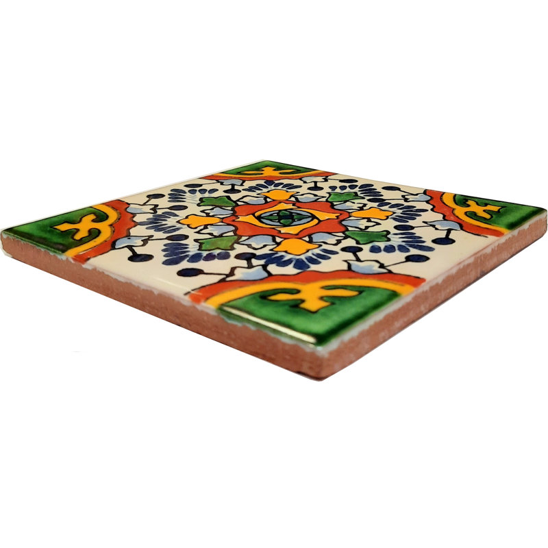 6" x 6" 4pcs TalaMex Gerona Talavera Mexican Tile