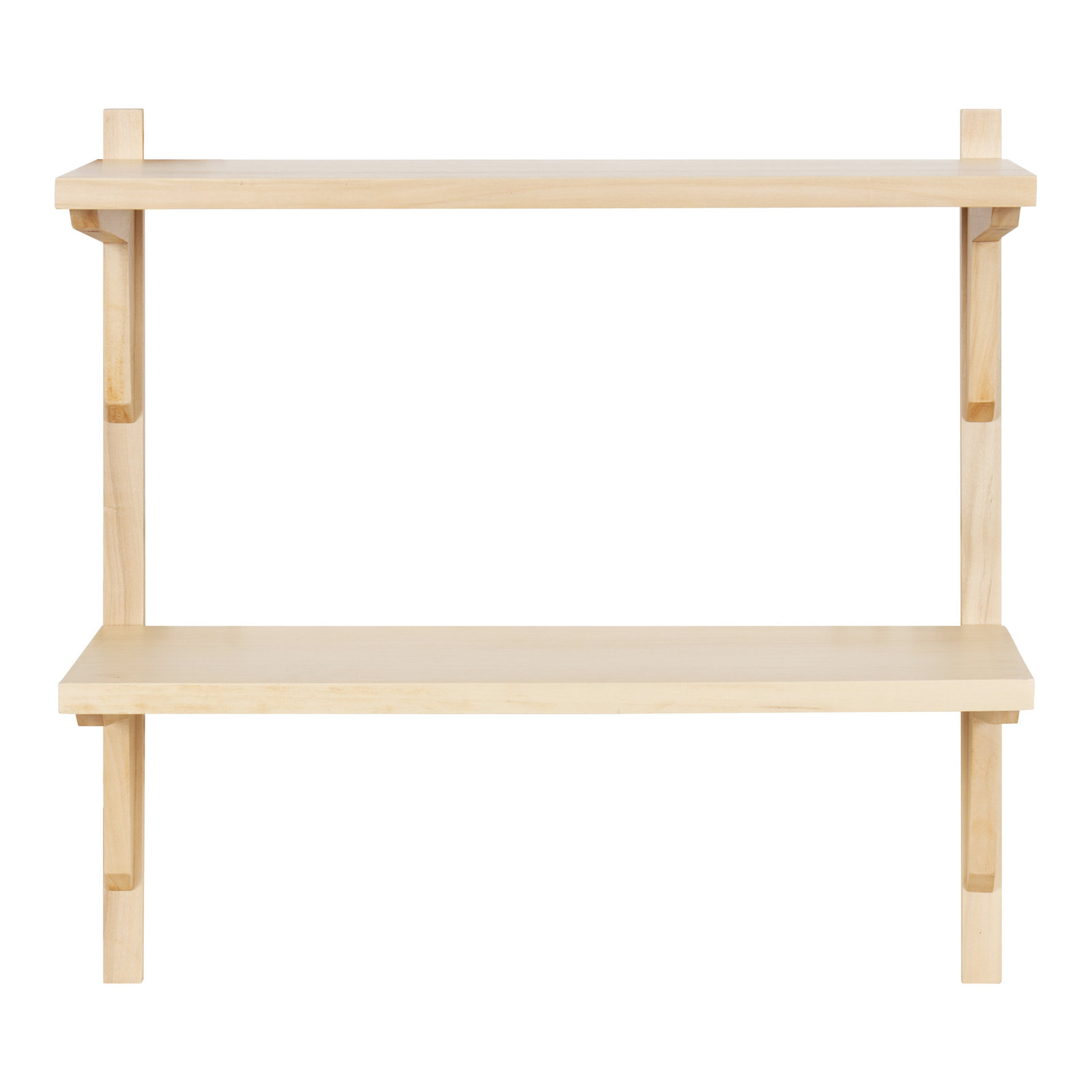 Baez Poplar Solid Wood Wall Shelf, Natural